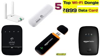 Top 5 Best Budget WiFi DONGLE at ₹899  WiFi Data Card or WiFi Dongle Stick [upl. by Brier]