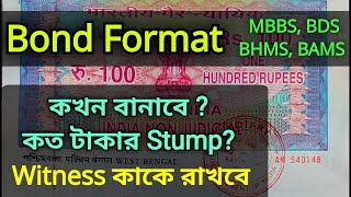 Bond Format for Medical  Dental Admission  WBMCC 2023 [upl. by Phaih]