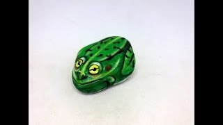 COMO PINTAR PIEDRAS CON RANAS PASO A PASO Pedreta de Riu by Susana Puig [upl. by Ynafetse]