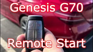 2023 Genesis G70  How to Remote Start [upl. by Jorrie]