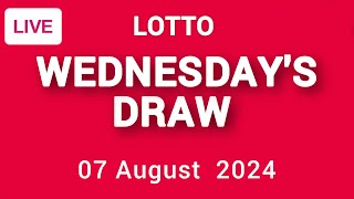 The National Lottery Lotto draw results from Wednesday 07 August 2024  Lotto Live [upl. by Altis348]