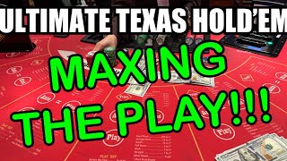 ULTIMATE TEXAS HOLD EM in LAS VEGAS MAXING THE PLAY [upl. by Ida]