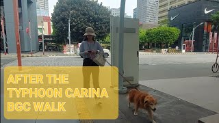 WALKTHROUGH Walking at BGC after Typhoon Carina [upl. by Salguod]