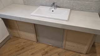 Тумба под умывальник с жалюзийными дверцами Washbasin cabinet with louvered doors [upl. by Christa]