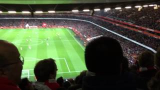 Ohh Santi Cazorla chant  Arsenal vs Liverpool [upl. by Enimaj588]