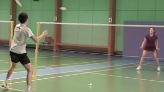 Badminton Doubles Advanced Drills Push and Defense [upl. by Hiamerej236]