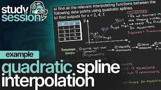 Quadratic Spline Interpolation Example  Numerical Methods [upl. by Marciano]