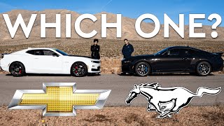 Camaro SS1LE VS Mustang Dark Horse S650 Comparison [upl. by Wolfram]