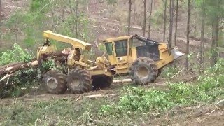 Tigercat 635D pulling massive drags like a BOSS [upl. by Miharba646]