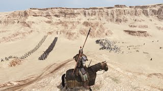 1000 MEN DESERT VALLEY BATTLE Mount amp BLade 2 BANNERLORD [upl. by Suiravad]