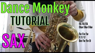 Tutorial DANCE MONKEY SAX [upl. by Arahd]