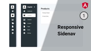 Animated Responsive Sidenav in Angular  Part 1  Responsive Sidenav [upl. by Acila]