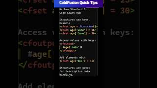 ColdFusion Quick Tips  Structures [upl. by Hsirehc]