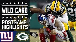 Giants vs Packers  NFL Wild Card Game Highlights [upl. by Ivad]