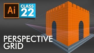 Adobe Illustrator  Perspective Grid  Class 22  Urdu  Hindi [upl. by Ahtar]