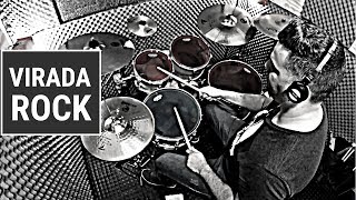 Virada no ritmo rock  aula de bateria [upl. by Caia]