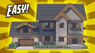 Minecraft How To Build A Suburban Mansion House Tutorial 8 [upl. by Akiraa]