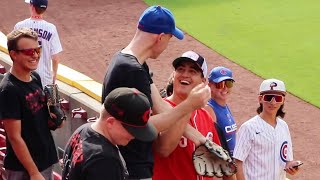 Stealing fighting amp hilarity  WILD DAY in the bleachers at Great American Ball Park [upl. by Leelaj]