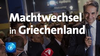 Konservative gewinnen Wahl in Griechenland [upl. by Einaoj80]