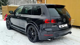 Stock vs Muffler Delete Exhaust VW V10 TDI Touareg [upl. by Lleraj]