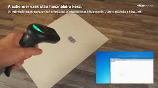 Datalogic QuickScan 2100 Lite vonalkódolvasó  magyar billentyűzet beállítása [upl. by Nomar7]