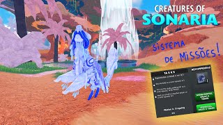 O sistema de MISSÕES e o novo YENYASHA  Creatures of Sonaria 128 [upl. by Kerry]