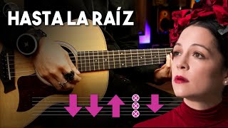 HASTA LA RAÍZ  Natalia Lafourcade GUITARRA Tutorial  ACORDES RITMO Christianvib [upl. by Aerdnaed]