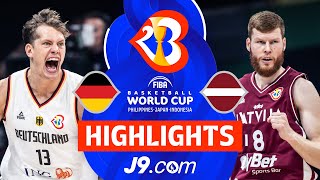 Germany 🇩🇪 Shatters Latvias 🇱🇻 Cinderella Run Advances to SemiFinals  J9 Highlights  FIBAWC [upl. by Itirahc893]