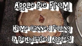 Apple Pie  From Home Canned Filling amp Dehydrated Apples [upl. by Nuahs]