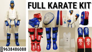 FULL KARATE KIT ARAWAZA GOKAIDO HANNA AND ADIDAS KIT GLOVES HEAD CHEST SHIN GUARD AND MORE [upl. by Illom695]