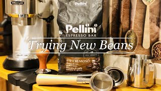 Trying Pellini Coffee Beans With Delonghi Dedica EC685 And Graef CM702 [upl. by Vasiliki]