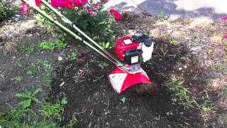 Mantis 4Cycle TillerCultivator Powered by Honda  Review [upl. by Coppock]