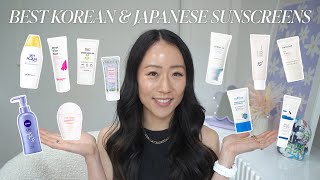 ☀️ Top 10 Korean amp Japanese Sunscreens 🇯🇵🇰🇷  Best Asian Sunscreens with NO white cast or pilling [upl. by Tyler]