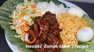 How To Make Hausa Stew Zongo Stew  Recipe  Updated Version  Lovystouch [upl. by Idnac]