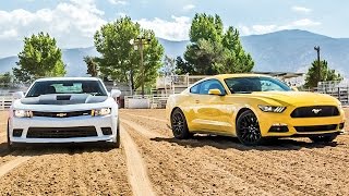 2015 Ford Mustang GT vs 2015 Chevrolet Camaro SS  Head 2 Head Ep 58 [upl. by Lovash820]