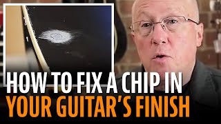 Fixing a small chip in a guitar finish [upl. by Annail]