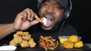 ASMR EATING WINGSTOP BONELESS WINGS CAJUN CORN amp SEASONED FRIES MUKBANG NO TALKING TCASMR [upl. by Drolet915]