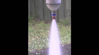 Water rocket  Jet foaming static thrust test [upl. by Greiner]