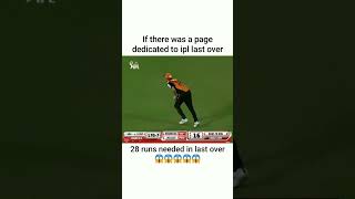 most thrilling last over in cricket history KXIP vs SrH 💖 viral shorts cricket ipl [upl. by Lattie]