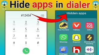 dialer me app hide kaise kare  how to hide app in dialler  dailer mein app ko kaise chhupaye [upl. by Eiramaliehs570]