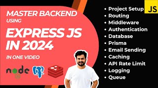 Complete Master backend using Express js in One Shot Postgress Prisma Redis Nodemailer BullMQ [upl. by Yaj]