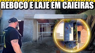 OBRA DE CAIEIRAS REBOCADA E COM A LAJE BATIDA🔥 A CASA JÁ TEM FORMA [upl. by Novi]