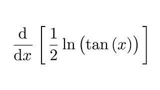 Derivative of 12lntanx [upl. by Swigart]