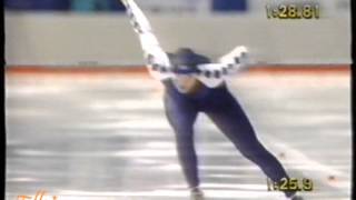 Winter Olympic Games Calgary 1988  1500 m Van Gennip Gold  KleemannNiemann [upl. by Stanhope367]