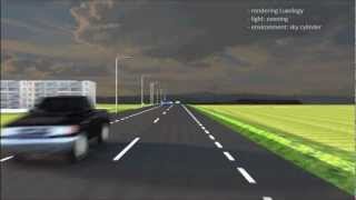 Animation of road designs with Bentley MicroStation V8i SelectSERIES 3 [upl. by Rothwell]