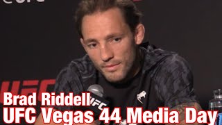 Brad Riddell quotFull Steam Aheadquot on Fighting a Friend  UFC Vegas 44 Media Day [upl. by Leivad]