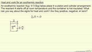 Heat and Work for an Exothermic Reaction Example [upl. by Sax695]