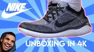 Nike Free RN Flyknit 2018 UnboxingReview 4K [upl. by Ahseila]