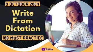 PTE Write From Dictation  OCTOBER 2024  MUST PRACTICE [upl. by Tarah]