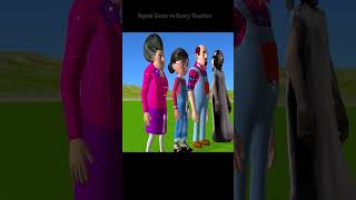 Scary Teacher 3D Nick Troll Miss T vs Doll Squid Game in Makeup Nails Glitter Challenge shorts [upl. by Girand]